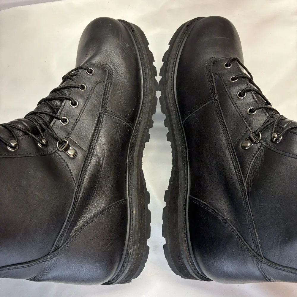 Bieker Waterproof Leather Work Boots Mens Size 14 W Wide Width Black SympaTex